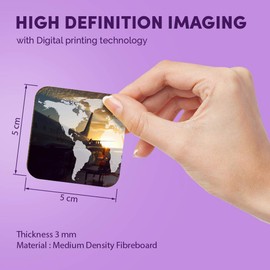 1 x Square MDF Fridge Magnet - Traveling World Map Airport Lounge 16724