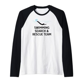 Swimming Search & Rescue Team Outfit Women Men Raglan Baseball Tee