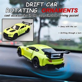 YimiBloss Drift & Turn Mini Car Model Dashboard Ornament – Dynamic Interactive Car Decor for Enthusiasts Vehicle Interior Dashboard Drifting Decorations Accessories Gifts (Green)