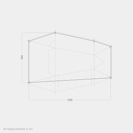 qeedo Light Spruce M Groundsheet, Zeltunterlage, Protector (passender Schutz Light Spruce M), Schutz-Unterlage
