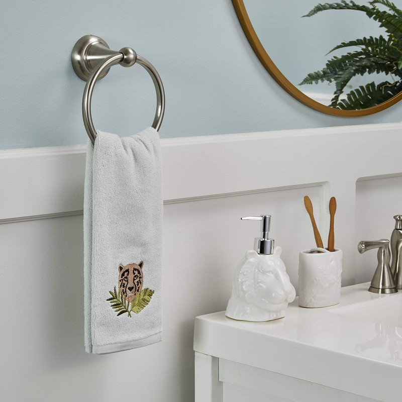 SKL Home Vern Yip Jungle Cats Hand Towel Set, Gray