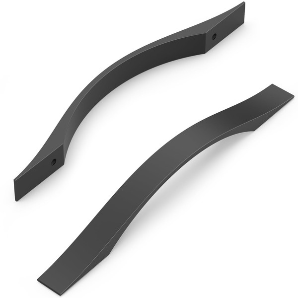 FURNIWARE Pack of 10 Cabinet Handles, Furniture Handles, Black, 128