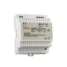 TMEZON DR-60-24 Transformer Power Supply Electric DIN 100-240VAC / 1.8A 24V / 2.5A Power Supply Professional Use