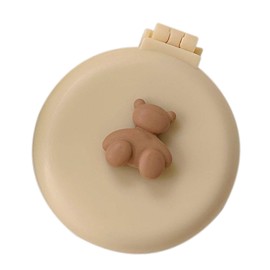 Mini Mirror Hair Brush for Purse, Round Travel Hair Brush with Mirror Portable Foldable Pocket Hair Comb for Women and Girls Gift