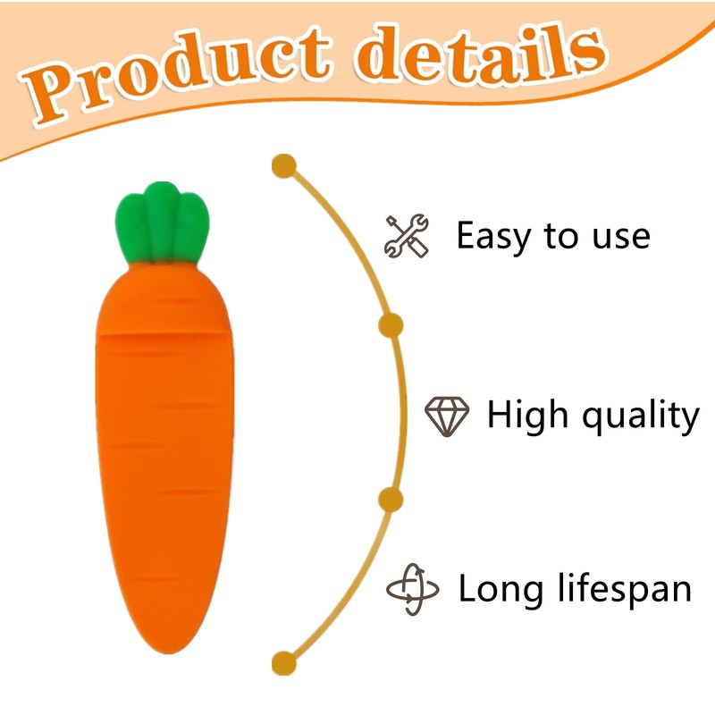 3 Pcs Silicone Bookmarks Cool Unique Bookmarks Corner Bookmark Carrot