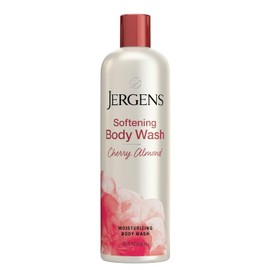 Jergens Softening Cherry Almond Body Wash, Daily Moisturizing Skin Cleanser, Paraben Free, 22 Ounces, Infused with Cherry Almond, pH Balanced, Dye Free, Dermatologist Tested (Packaging May Vary)