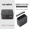 PlusRoc 12V DC PWM Fan Controller Hub, 60W Output for