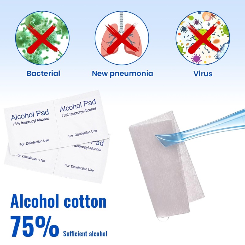 Awubsd 300 Pcs Alcohol Swabs, Individually Wrapped Alcohol Cleaning Pads