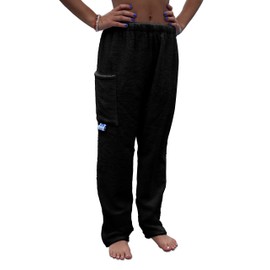 Paradise Towelwear Co. Towel Pants for Swimmers – Cotton Terry Towel Pants – Beach Coverup – Resort Wear – Swim wear Black - Size Kids Medium