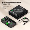 CITYORK Upgraded NP-F Battery Adapter Plate with Digital Display&LED Fill