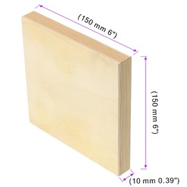 JOIKIT 20 Pack Wood Canvas Panels 6 x 6 x 5/8 Inch, Wooden Canvas Board 15x15x1cm Unfinished Wood Cradled Painting Panel Boards, Artist Wooden Canvases for Burning, Pouring, String Art, Crafts
