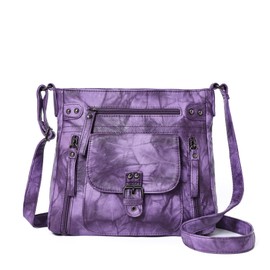Angel Barcelo Crossover Purse and Handbags Crossbody Bags for Women,Ultra Soft Leather Neatpack Bag Shoulder Purses for Girl (Purple-5)