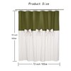 DOSLY IDÉES Farmhouse Green Shower Curtain,Bowknot,Cotton Blend Fabric,Pleated Green Stripe,Country