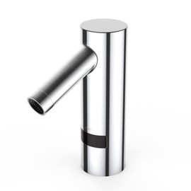 interhasa! Touchless Bathroom Faucet Chrome Automatic Bathroom Sink Faucet with Hole Cover Plate, Hands Free Bathroom Water Tap with Control Box (IT2010 Faucet with Tempureture Mixer Set)