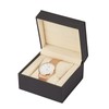 Luxury Black Single Watch Gift Box with Pillow PU Leather