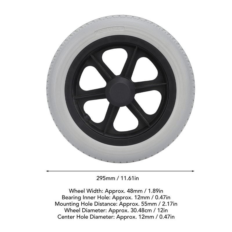 Rueda para Silla de Ruedas, Piezas de Repuesto Antideslizantes para