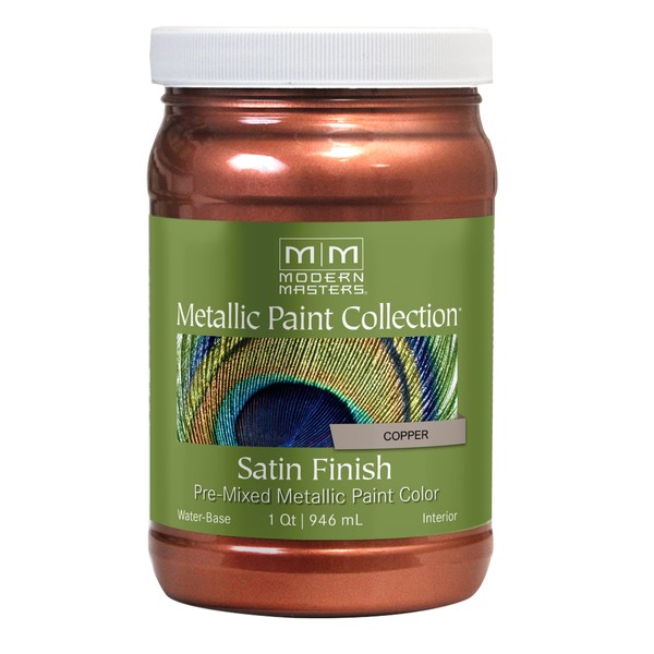 qt Modern Masters ME195 Copper Metallic Paint Collection, Satin Water-Based