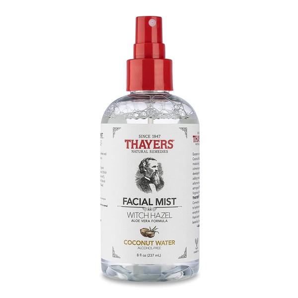 THAYERS Alcohol-Free Coconut Water Witch Hazel Facial Mist Toner, Clear, 237 ml, 8 Fl Oz