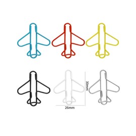 50 Pcs Plane Paperclips, Cute Metal Paper Clips Airplane Shaped Bookmark Clips, Plane Paper Clips Office Accessories for Desk Bookmark Office School Notebook Supplies College Gifts Wedding Decoration