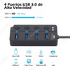 Sendowtek Hub USB 3.0 Universal 4 Puertos Multi USB 3.0