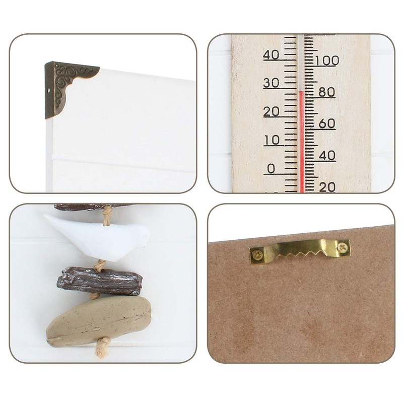 com-four® Analogue Thermometer - Maritime Wall Thermometer for Indoor Use