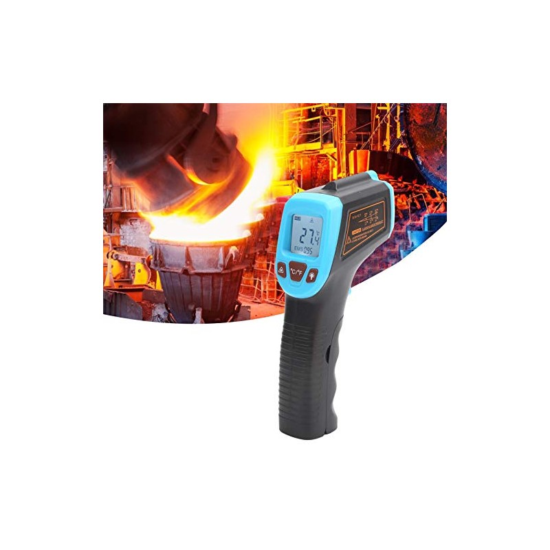 Infrared Temperature Measuring Gun, LCD Display, Industrial Thermometer, No Touch