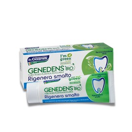 Genedens Bio, Zahncreme für die Regeneration des Zahnschmelzes, verhindert die Erosion des Zahnschmelzes und fördert seine natürliche Regeneration, 100% Made in Italy, 75 ml Tube