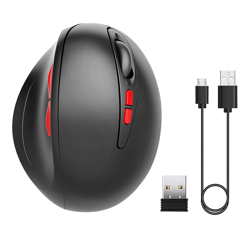 HXSJ T31 Vertical 2.4G Wireless Mouse Rechargeable USB Mouse with