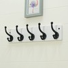 WEBI Rustic Coat Rack Wall Mount,5 Cast Iron Coat Hooks