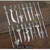 USAminiature 10pcs Lot Dollhouse Miniature Weapons Swords Spears knief Action