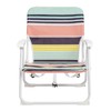Oxford Cloth White Iron Frame Beach Chair Load Bearing 100kg