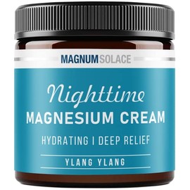 Magnum Solace Magnesium Lotion – Nighttime Magnesium Cream – Apply to Legs, Arms or Chest - Topical Magnesium Chloride – USA Made and Safe for Kids (Ylang Ylang)