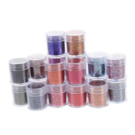 LALAFINA 20pcs Nail Art Sequins for Manicure Glitter Gradients for Festivals Easy Application for Natural Artificial Nails for Christmas Birthdays