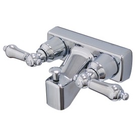 Laguna Brass 3211CP RV/Motorhome Replacement Non-Metallic Two Handle Tub Shower Faucet Valve Diverter Chrome Finish