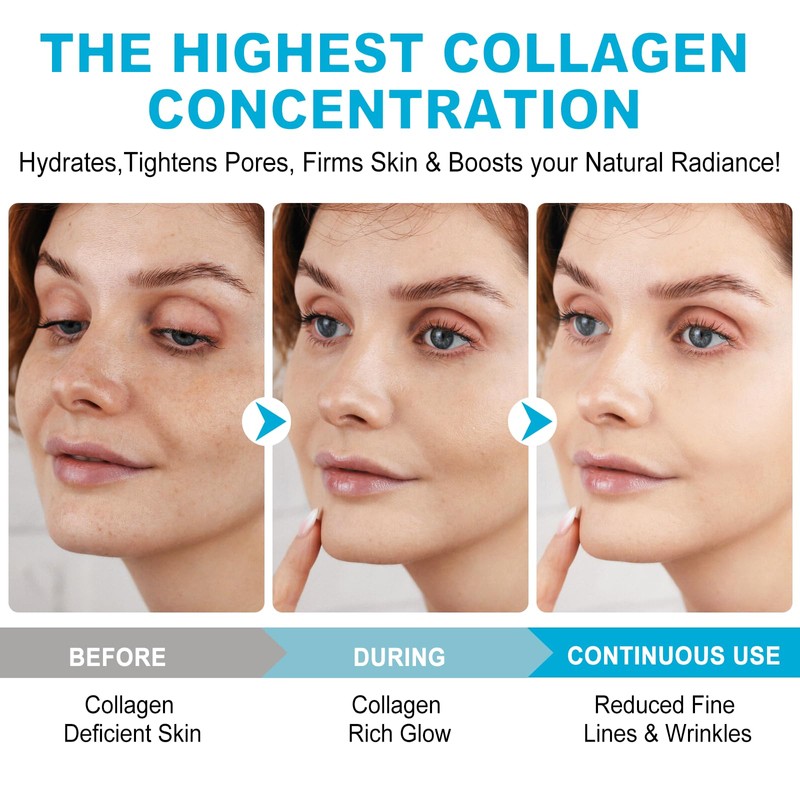 Collagen Face Mask, 8 Pack Deep Collagen Hydration Face Mask,