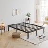 COMASACH Queen-Size Metal Bed-Frame No Box-Spring Needed,12-Inch Noise Free Black