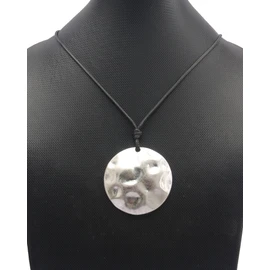 GelConnie - Collar de piel con cordón de plata, joyería clásica, bohemio, suéter largo, para mujeres y hombres, Collar de plata., Grande