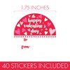 Valentine's Day Stickers for Kids, Red Heart Valentine Label Stickers,