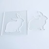 Bunny Router Template, Clear Acrylic, 7.5 x 7.5 inches, for