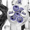 Purple Graduation Party Favors Stickers for Chocolate Kisses, Class of