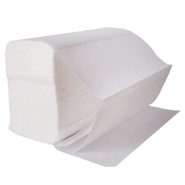 1ply Z Fold White Tissue Paper Hand Towel Tissue Paper Strong Absorbent with Multi Fold Paper Towel Premium Tissue Napkin Dispenser Friendly for Kitchen, Bathroom, Office, 21 x 20cm, 34GSM (3 Packs)