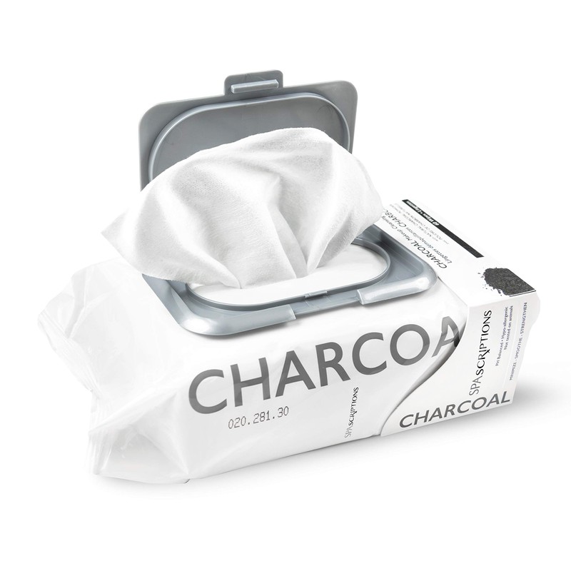 Spa Scriptions Charcoal Makeup Cleansing Wipes 60 Ct.