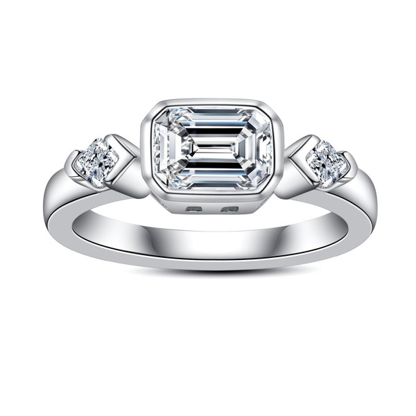 AimiIee Moissanite Wedding Rings 1.3CTTW D Color VVS1 Clarity 925