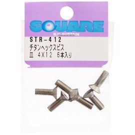 Square 4 X 12 Titanium Countersunk Bis (6 Pieces) STR – 412 