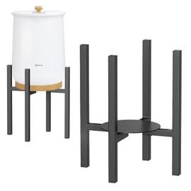 Keenray Metal Adjustable Stand for Towel Warmers, Heavy Duty Stand with Trays to Fit Different Sized Towel Warmers(8’’-15’’), Ideal Stand Accessories for Bathroom, Black