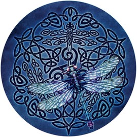 Celtic Dragonfly - Bumper Sticker/Decal (4.5" Circular)