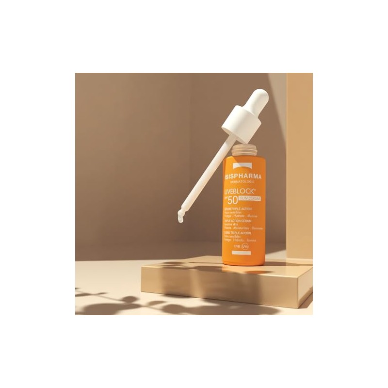 Isispharma Uveblock Sun Serum SPF50 - Hidrata 8h, Protege e