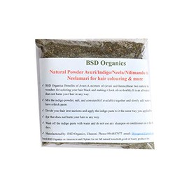BSD Organics Natural Powder Avuri/Indigo/Neela/Nilimandu chettu/Neelamari for hair colouring & more-50 gm