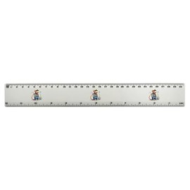 'Sailor Rat' 30cm (12 Inch) White Plastic Ruler (RL00087590)