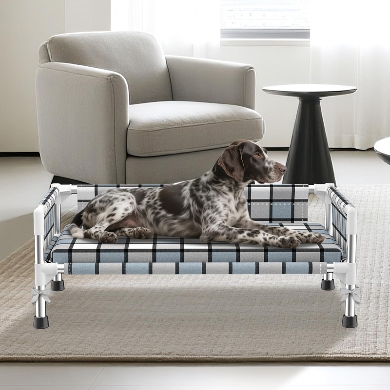 Elevated Raised Outdoor Dog Bed - Cooling Washable Dog Cot